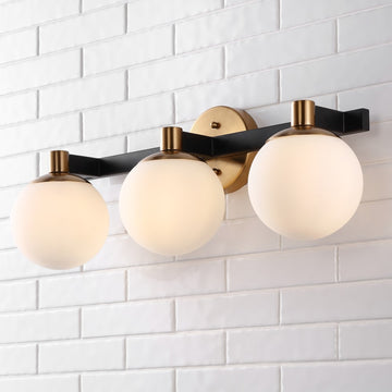 Modernist Globe Metal/Frosted Glass Modern Contemporary LED Vanity - JONATHAN Y